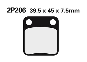 Plaquette de frein Nissin 2P206SS semi-metallique