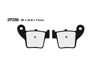 Plaquette de frein Nissin 2P286ST MX sinter