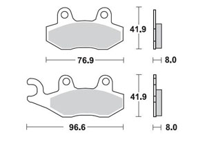 PLAQUETTES de FREIN BRAKING 696CM44