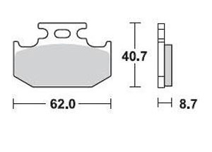 PLAQUETTES de FREIN BRAKING 722CM44