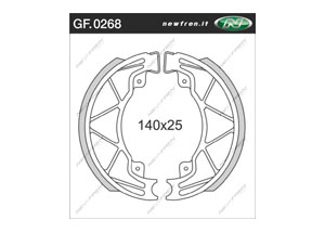 MACHOIRE de FREIN 0268 AR SR125 99-, AR LIBERTY 125 4T 98-