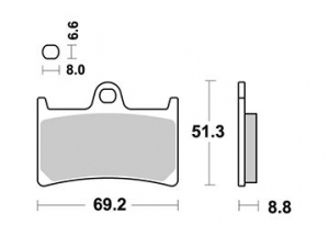 Pack De 4 Plaquettes De Frein Avant Pour Yamaha FJR 1300 A/AS 2010 - Marque Misterbike
