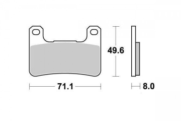 SUZUKI GSX-R 1000 2011-2018 Course Fritté RS composé PLAQUETTES FREIN AVANT SBS841RS