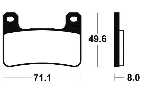 SUZUKI GSX-R 1000 2011-2018 Course Fritté RS composé PLAQUETTES FREIN AVANT SBS841RS