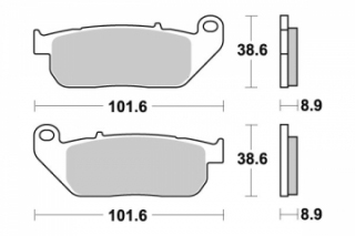 PLAQUETTES DE FREIN SEMI METAL FRITTE HARLEY DAVIDSON XL 1200 X FORTY EIGHT 2010-2012 AVANT